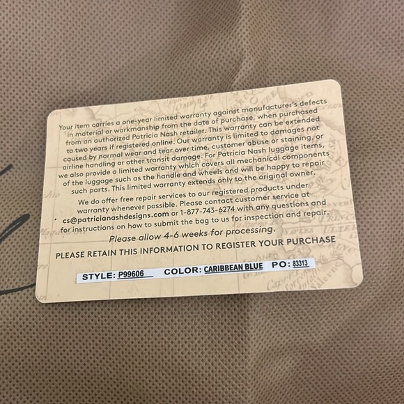 Patricia Nash Navy Leather Tote Bag - Picture 2 of 7